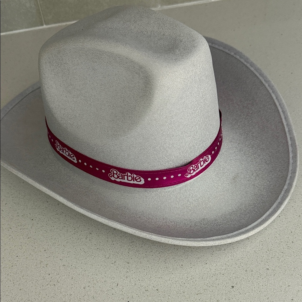 MUST GO THIS WEEK 🔥Barbie Silver Hat with Pink Accent